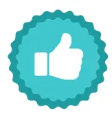 Thumbs up badge