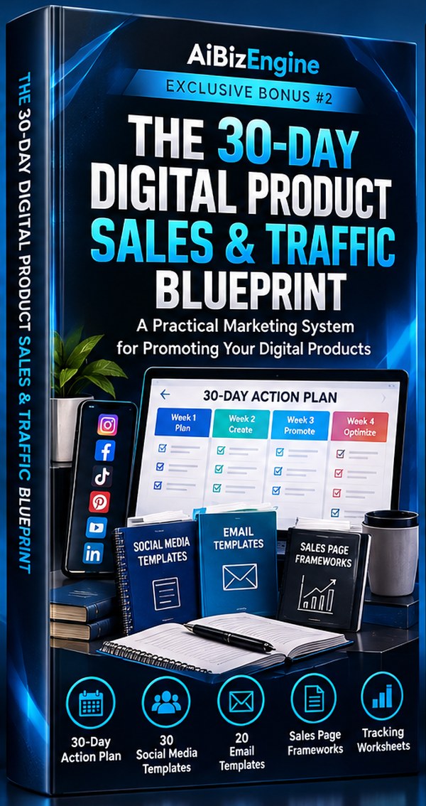 Cover of Bonus 2: The 30-Day Digital Product Sales and Traffic Blueprint
